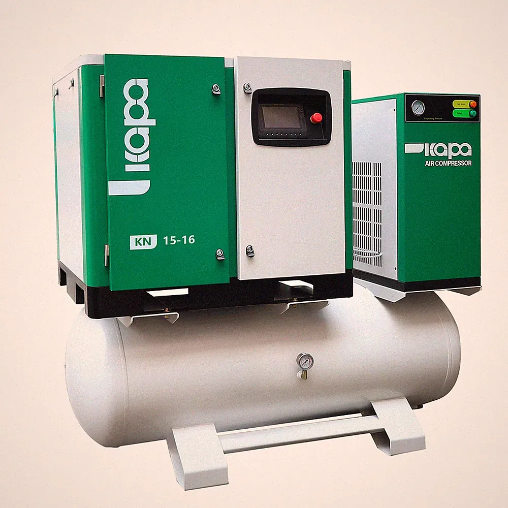 208-230V 3Ph 20HP Rotary Screw Air Compressor Refrigerated Air Dryer 120Gal.Tank
