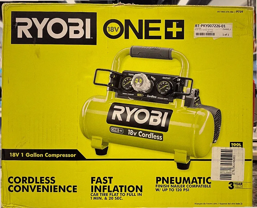 BRAND NEW - Ryobi One+ 18V 1 Gallon Compressor P739 - ON SALE !!