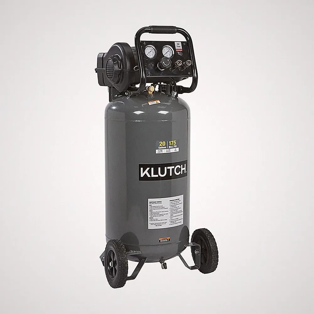 Klutch Portable Air Compressor, Workshop Air Compressor With Oil-Less Pump, 2 HP