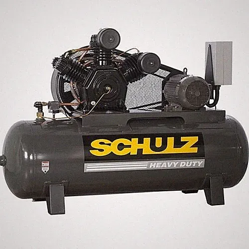 SCHULZ 15 HP Stationary Air Compressor – 120 Gallon Horizontal Tank Model 15120H