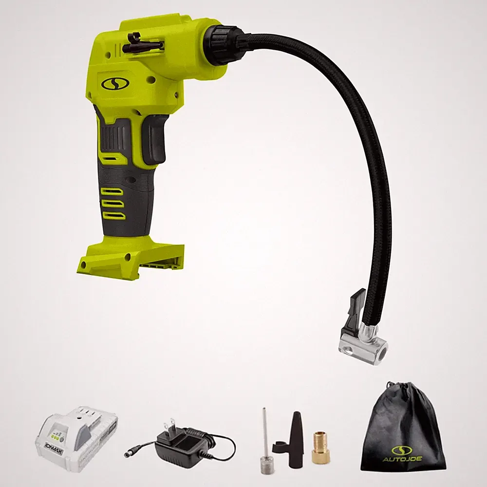 Sun Joe Auto Joe Air Compressor, Cordless Tire Inflator Pump, Green (Open Box)